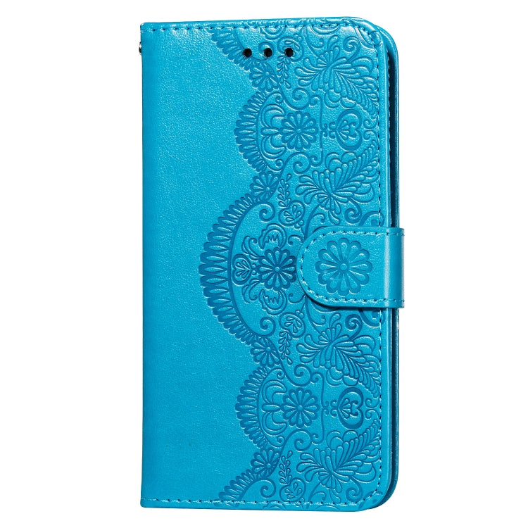 For iPhone XR Flower Vine Embossing Pattern Horizontal Flip Leather Case with Card Slot & Holder & Wallet & Lanyard