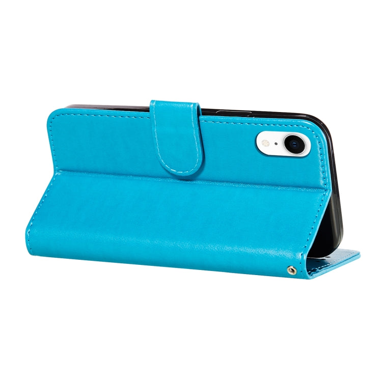 For iPhone XR Flower Vine Embossing Pattern Horizontal Flip Leather Case with Card Slot & Holder & Wallet & Lanyard