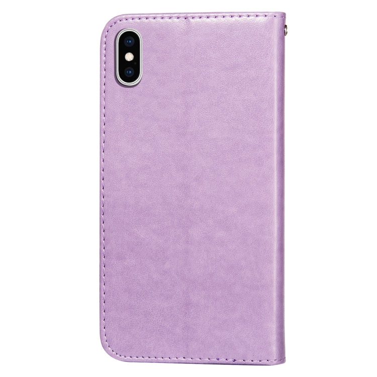 For iPhone XS Max Flower Vine Embossing Pattern Horizontal Flip Leather Case with Card Slot & Holder & Wallet & Lanyard