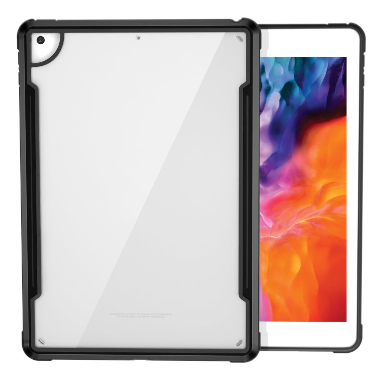 For iPad 10.2 iPAKY Thunder Series Aluminum Frame + TPU Bumper + Clear PC Shockproof Case