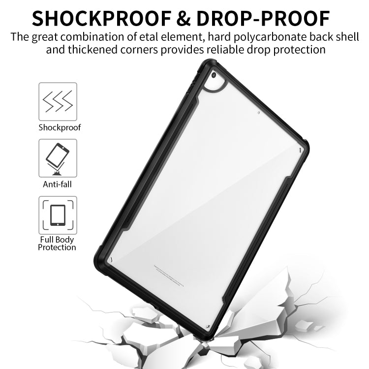 For iPad 10.2 iPAKY Thunder Series Aluminum Frame + TPU Bumper + Clear PC Shockproof Case