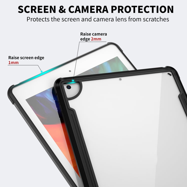 For iPad 10.2 iPAKY Thunder Series Aluminum Frame + TPU Bumper + Clear PC Shockproof Case