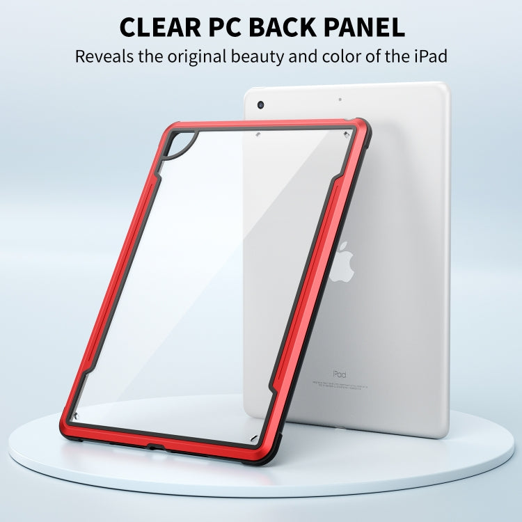For iPad 10.2 iPAKY Thunder Series Aluminum Frame + TPU Bumper + Clear PC Shockproof Case