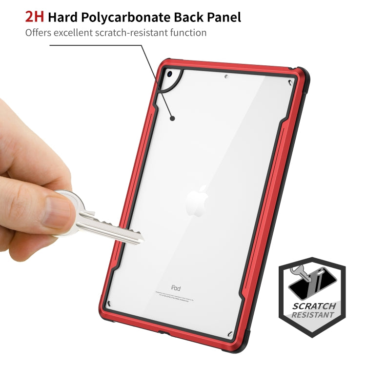 For iPad 10.2 iPAKY Thunder Series Aluminum Frame + TPU Bumper + Clear PC Shockproof Case