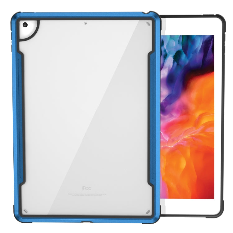 For iPad 10.2 iPAKY Thunder Series Aluminum Frame + TPU Bumper + Clear PC Shockproof Case