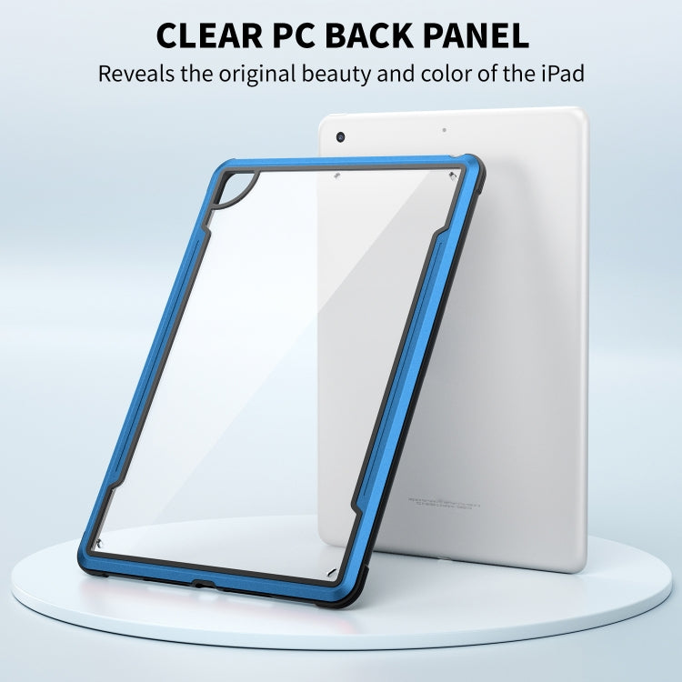 For iPad 10.2 iPAKY Thunder Series Aluminum Frame + TPU Bumper + Clear PC Shockproof Case