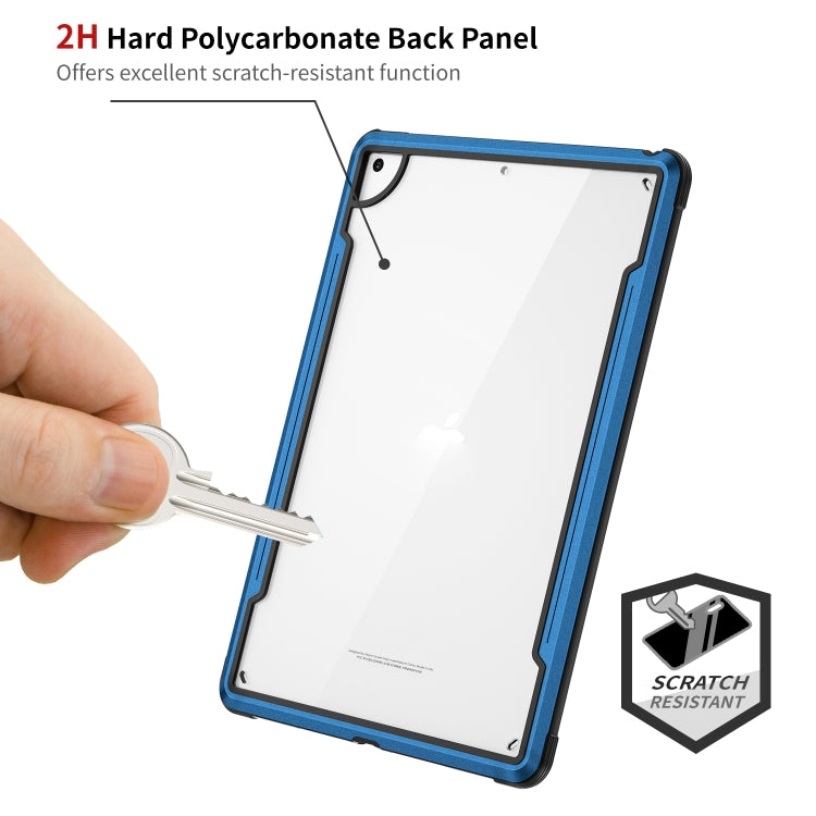For iPad 10.2 iPAKY Thunder Series Aluminum Frame + TPU Bumper + Clear PC Shockproof Case