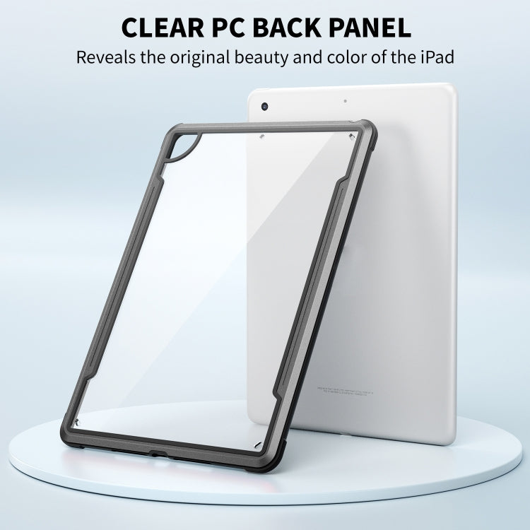 For iPad 10.2 iPAKY Thunder Series Aluminum Frame + TPU Bumper + Clear PC Shockproof Case