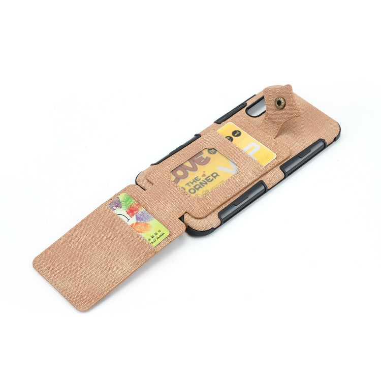 For Galaxy A50 Cloth Texture + PU + TPU Shockproof Protective Case with Card Slots