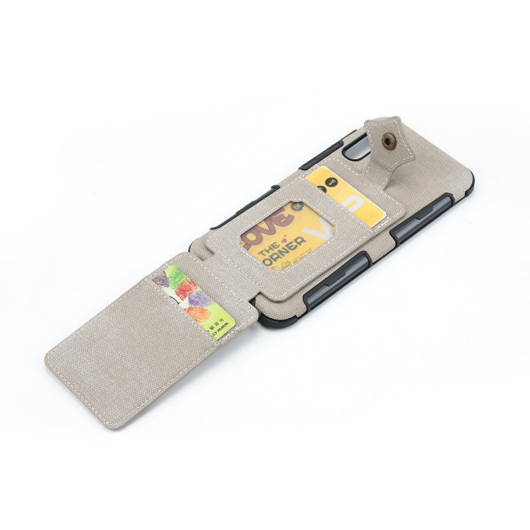 For Galaxy A70 Cloth Texture + PU + TPU Shockproof Protective Case with Card Slots
