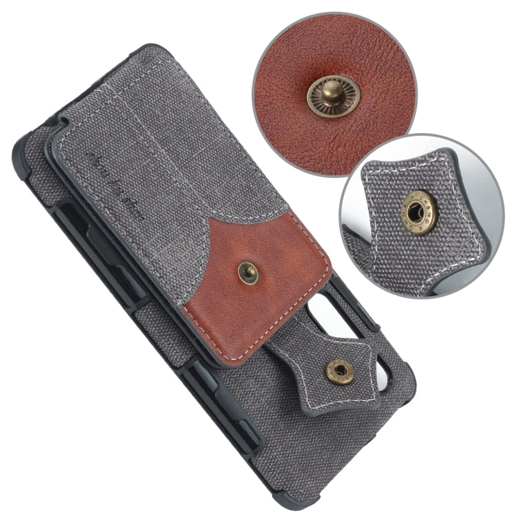 For Huawei P30 Cloth Texture + PU + TPU Shockproof Protective Case with Card Slots