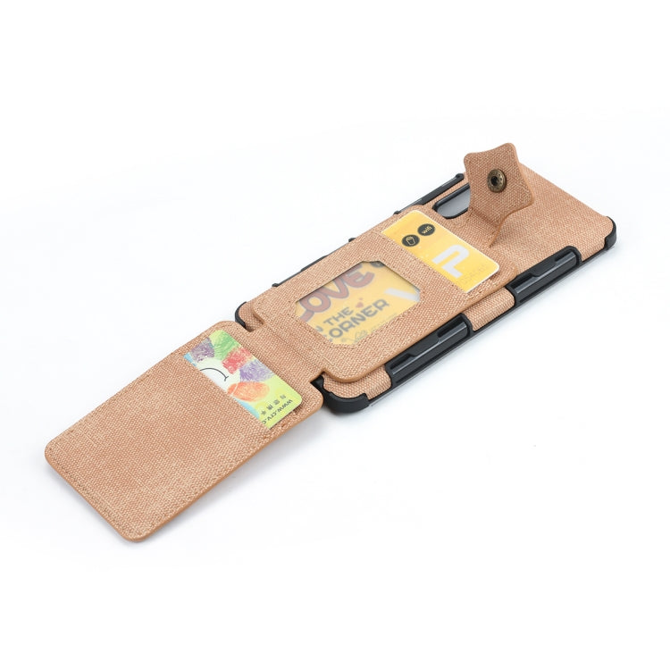 For Huawei P30 Cloth Texture + PU + TPU Shockproof Protective Case with Card Slots
