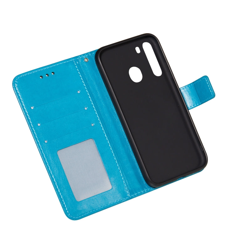 For Samsung Galaxy A21 Flower Vine Embossing Pattern Horizontal Flip Leather Case with Card Slot & Holder & Wallet & Lanyard