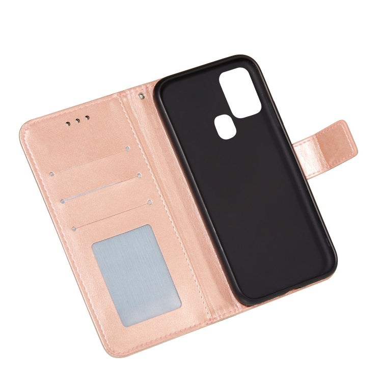 For Samsung Galaxy A21s Flower Vine Embossing Pattern Horizontal Flip Leather Case with Card Slot & Holder & Wallet & Lanyard