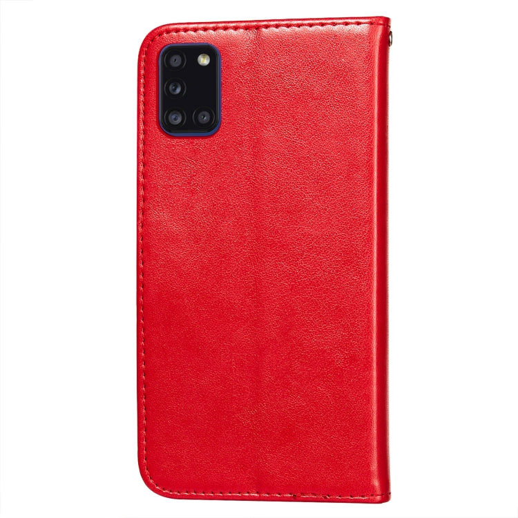 For Samsung Galaxy A31 Flower Vine Embossing Pattern Horizontal Flip Leather Case with Card Slot & Holder & Wallet & Lanyard