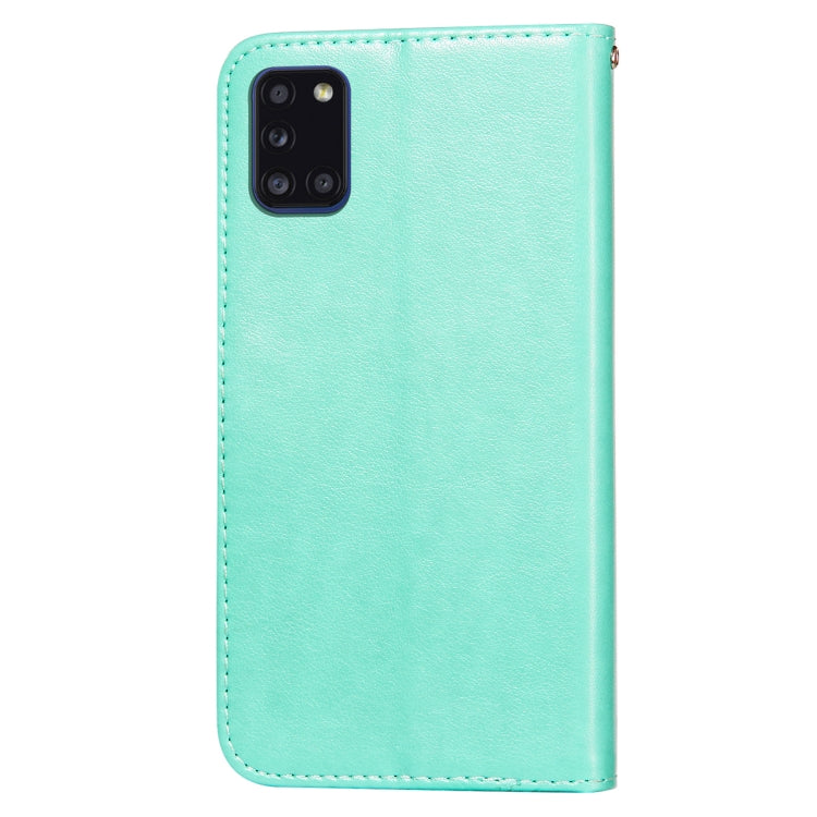 For Samsung Galaxy A31 Flower Vine Embossing Pattern Horizontal Flip Leather Case with Card Slot & Holder & Wallet & Lanyard