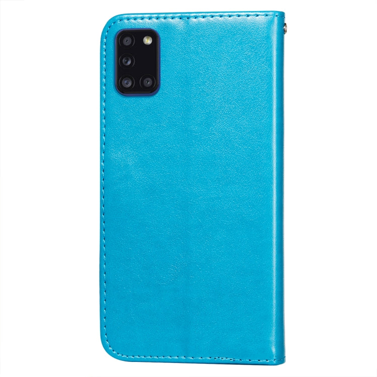 For Samsung Galaxy A31 Flower Vine Embossing Pattern Horizontal Flip Leather Case with Card Slot & Holder & Wallet & Lanyard
