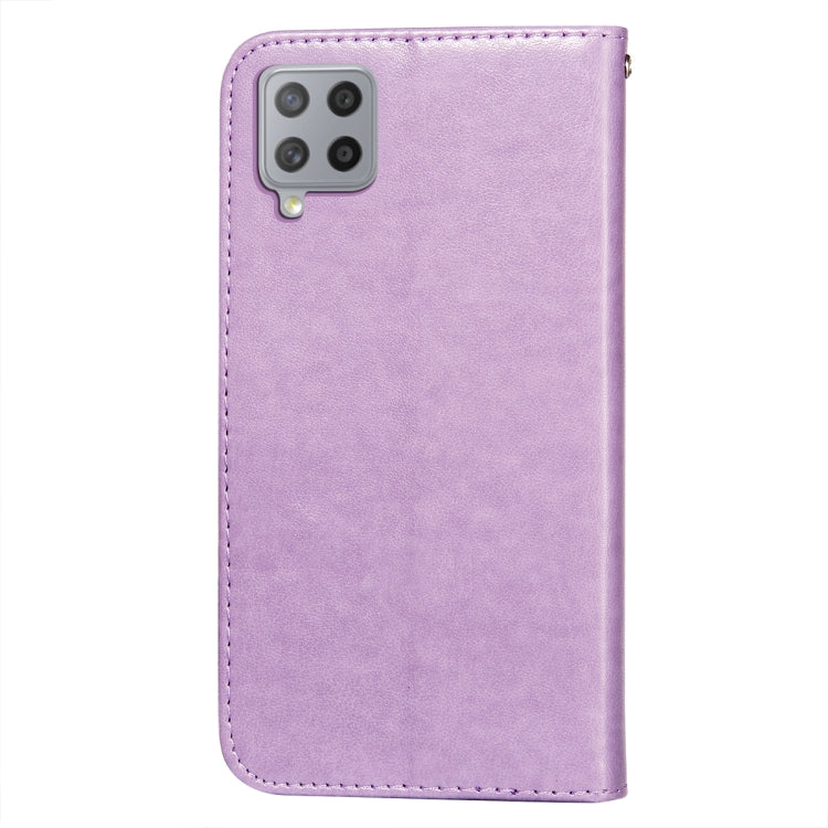 For Samsung Galaxy A42 5G Flower Vine Embossing Pattern Horizontal Flip Leather Case with Card Slot & Holder & Wallet & Lanyard