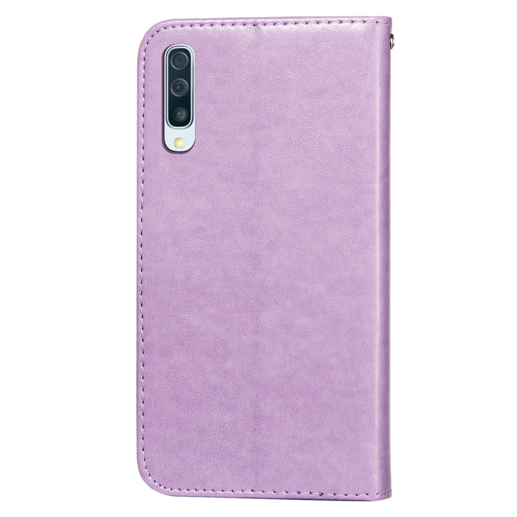 For Samsung Galaxy A50 Flower Vine Embossing Pattern Horizontal Flip Leather Case with Card Slot & Holder & Wallet & Lanyard