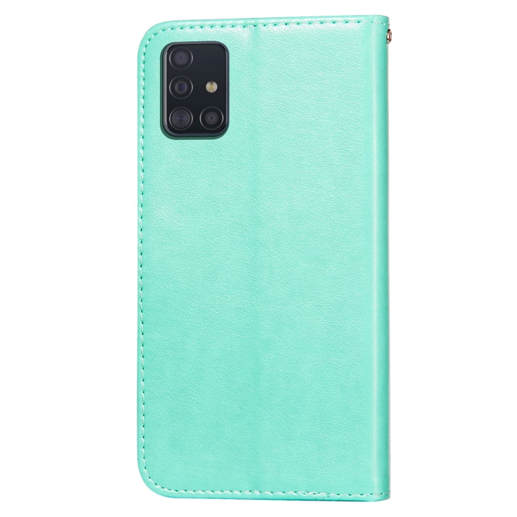 For Samsung Galaxy A51 4G Flower Vine Embossing Pattern Horizontal Flip Leather Case with Card Slot & Holder & Wallet & Lanyard