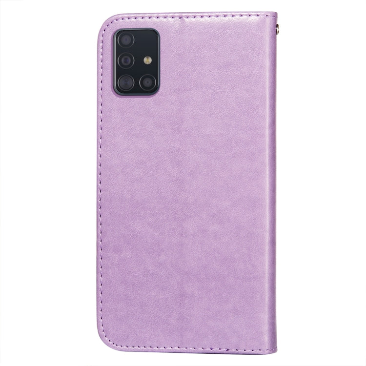For Samsung Galaxy A51 4G Flower Vine Embossing Pattern Horizontal Flip Leather Case with Card Slot & Holder & Wallet & Lanyard