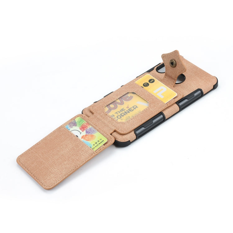 For Huawei P30 Lite Cloth Texture + PU + TPU Shockproof Protective Case with Card Slots