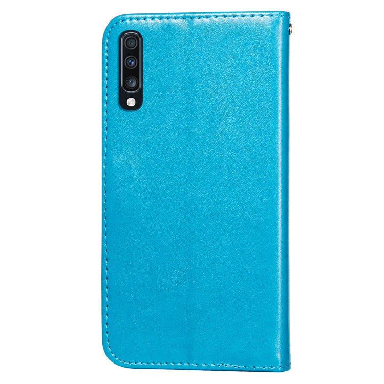 For Samsung Galaxy A70 Flower Vine Embossing Pattern Horizontal Flip Leather Case with Card Slot & Holder & Wallet & Lanyard