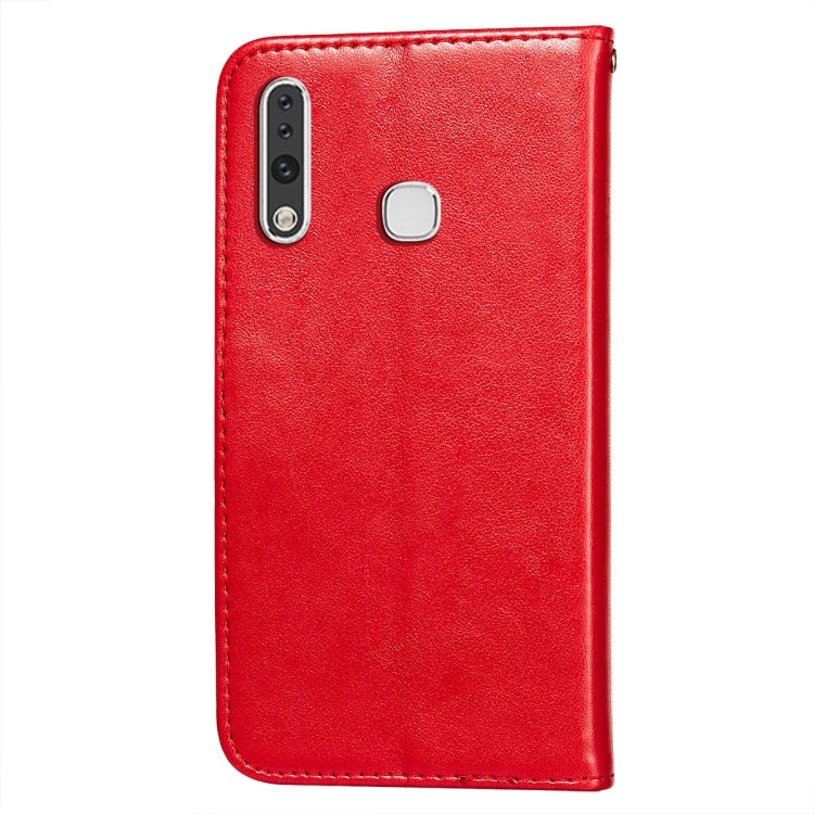 For Samsung Galaxy A70e Flower Vine Embossing Pattern Horizontal Flip Leather Case with Card Slot & Holder & Wallet & Lanyard