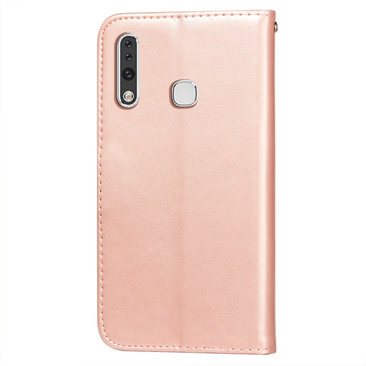 For Samsung Galaxy A70e Flower Vine Embossing Pattern Horizontal Flip Leather Case with Card Slot & Holder & Wallet & Lanyard