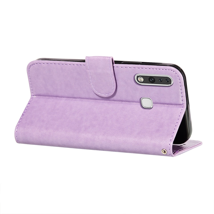 For Samsung Galaxy A70e Flower Vine Embossing Pattern Horizontal Flip Leather Case with Card Slot & Holder & Wallet & Lanyard