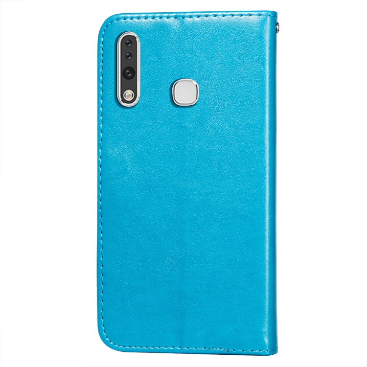 For Samsung Galaxy A70e Flower Vine Embossing Pattern Horizontal Flip Leather Case with Card Slot & Holder & Wallet & Lanyard