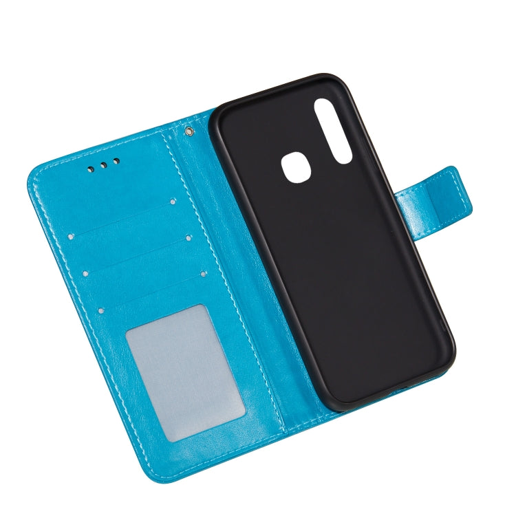 For Samsung Galaxy A70e Flower Vine Embossing Pattern Horizontal Flip Leather Case with Card Slot & Holder & Wallet & Lanyard