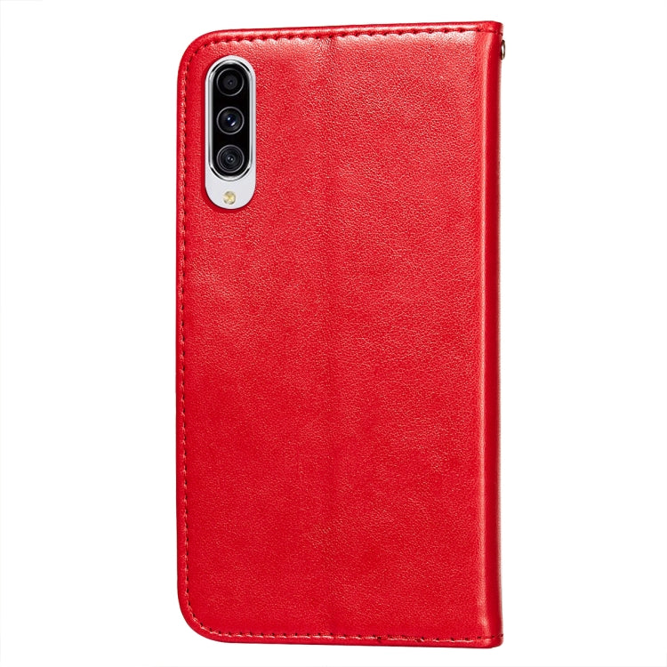 For Samsung Galaxy A70s Flower Vine Embossing Pattern Horizontal Flip Leather Case with Card Slot & Holder & Wallet & Lanyard