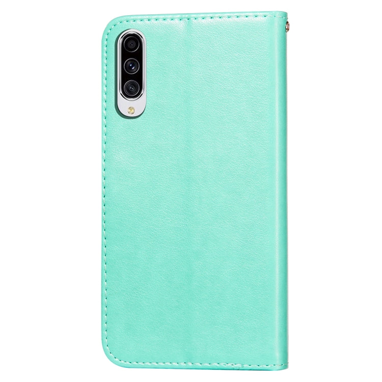 For Samsung Galaxy A70s Flower Vine Embossing Pattern Horizontal Flip Leather Case with Card Slot & Holder & Wallet & Lanyard