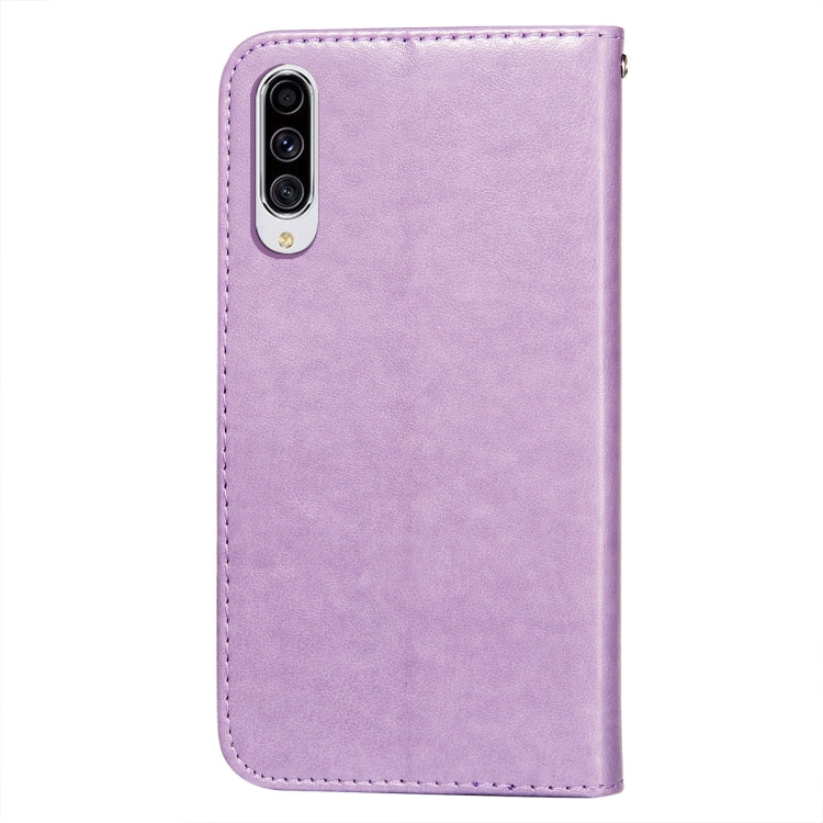 For Samsung Galaxy A70s Flower Vine Embossing Pattern Horizontal Flip Leather Case with Card Slot & Holder & Wallet & Lanyard