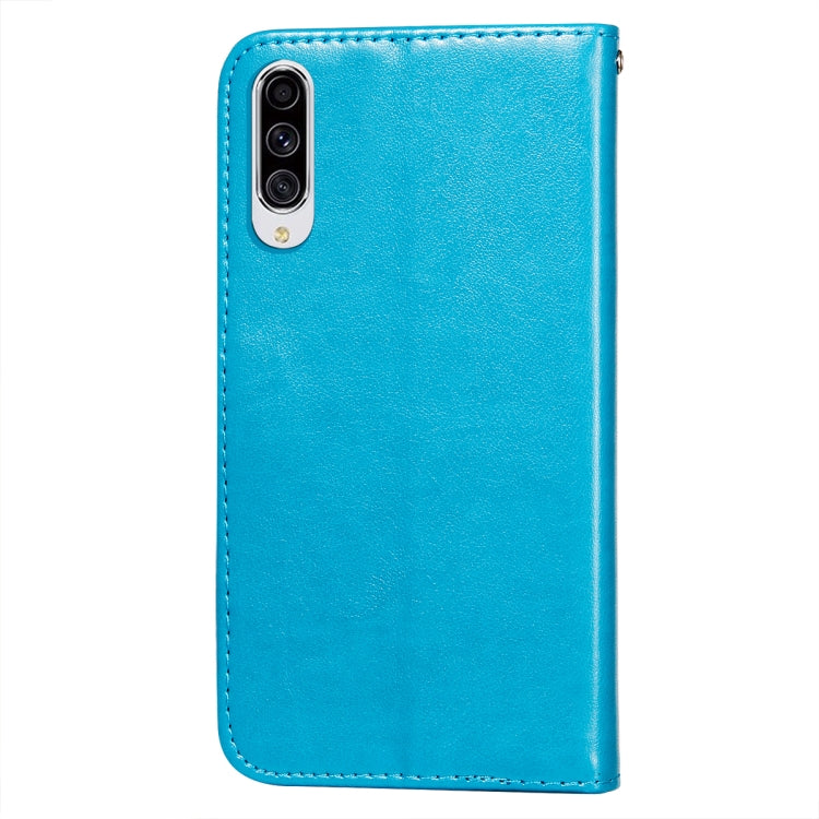 For Samsung Galaxy A70s Flower Vine Embossing Pattern Horizontal Flip Leather Case with Card Slot & Holder & Wallet & Lanyard