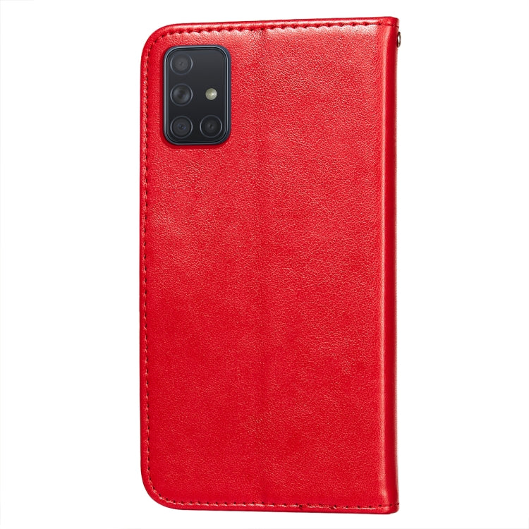 For Samsung Galaxy A71 4G Flower Vine Embossing Pattern Horizontal Flip Leather Case with Card Slot & Holder & Wallet & Lanyard