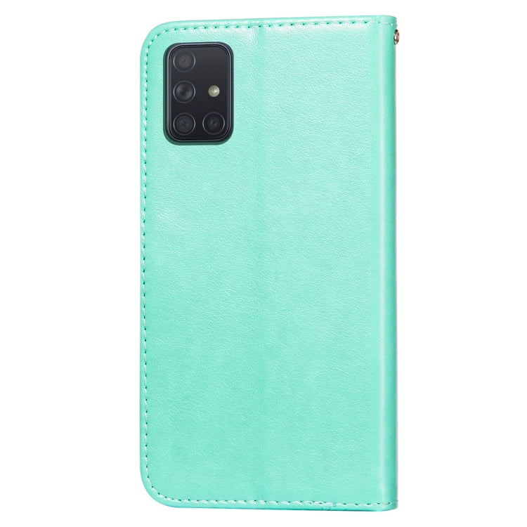 For Samsung Galaxy A71 4G Flower Vine Embossing Pattern Horizontal Flip Leather Case with Card Slot & Holder & Wallet & Lanyard
