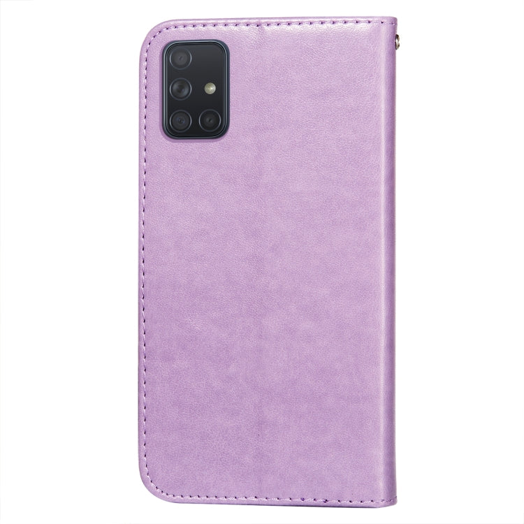 For Samsung Galaxy A71 4G Flower Vine Embossing Pattern Horizontal Flip Leather Case with Card Slot & Holder & Wallet & Lanyard