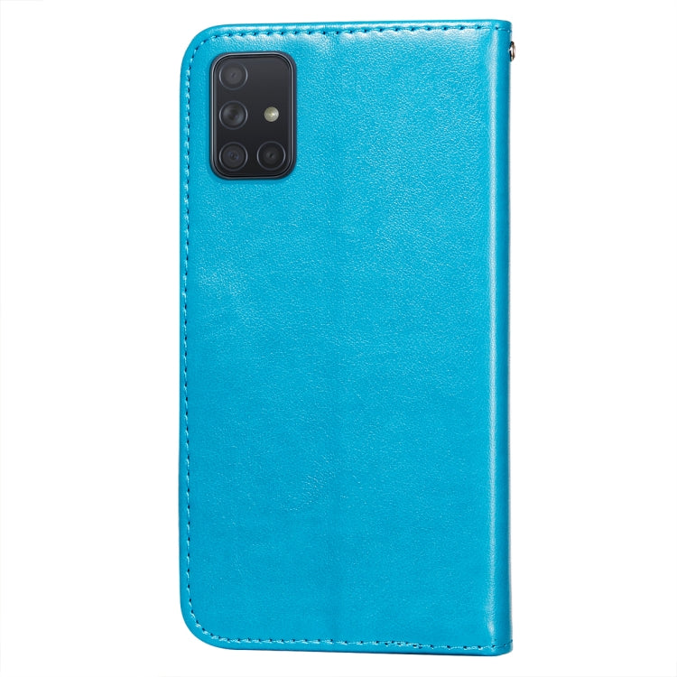 For Samsung Galaxy A71 4G Flower Vine Embossing Pattern Horizontal Flip Leather Case with Card Slot & Holder & Wallet & Lanyard