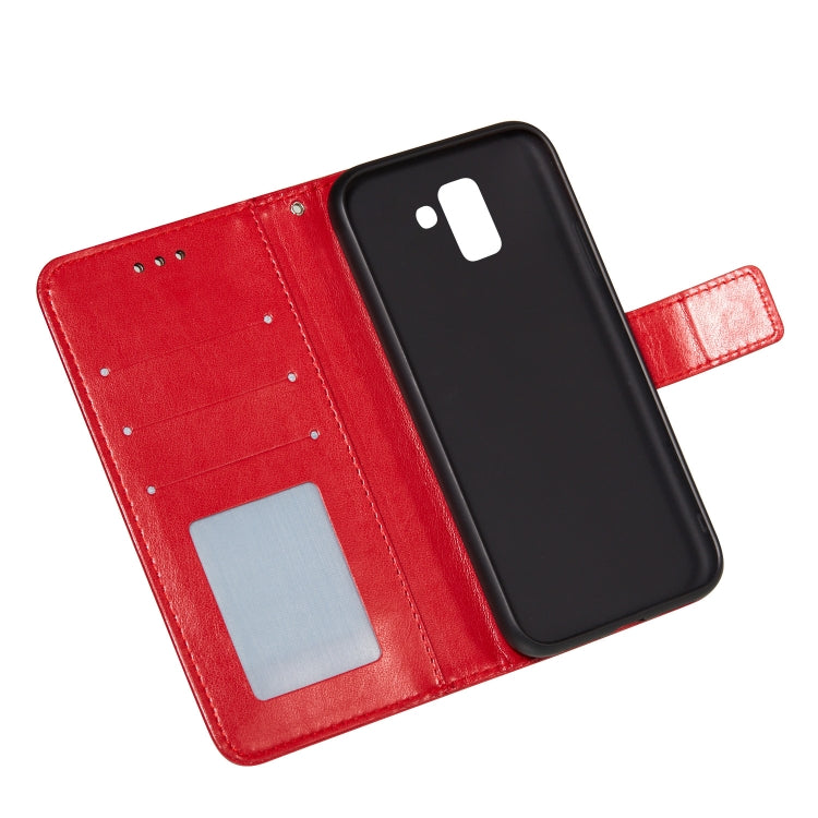 For Samsung Galaxy A6 (2018) Flower Vine Embossing Pattern Horizontal Flip Leather Case with Card Slot & Holder & Wallet & Lanyard