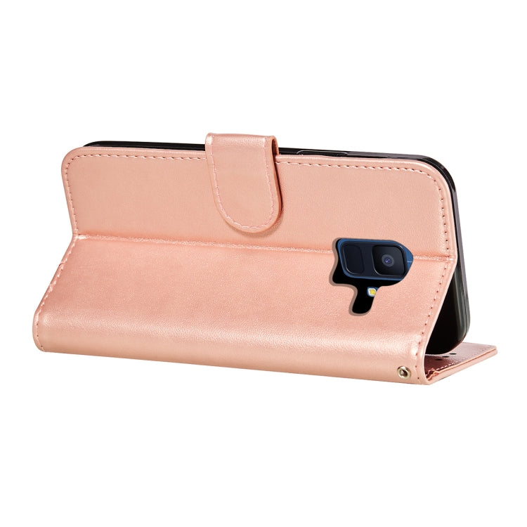 For Samsung Galaxy A6 (2018) Flower Vine Embossing Pattern Horizontal Flip Leather Case with Card Slot & Holder & Wallet & Lanyard