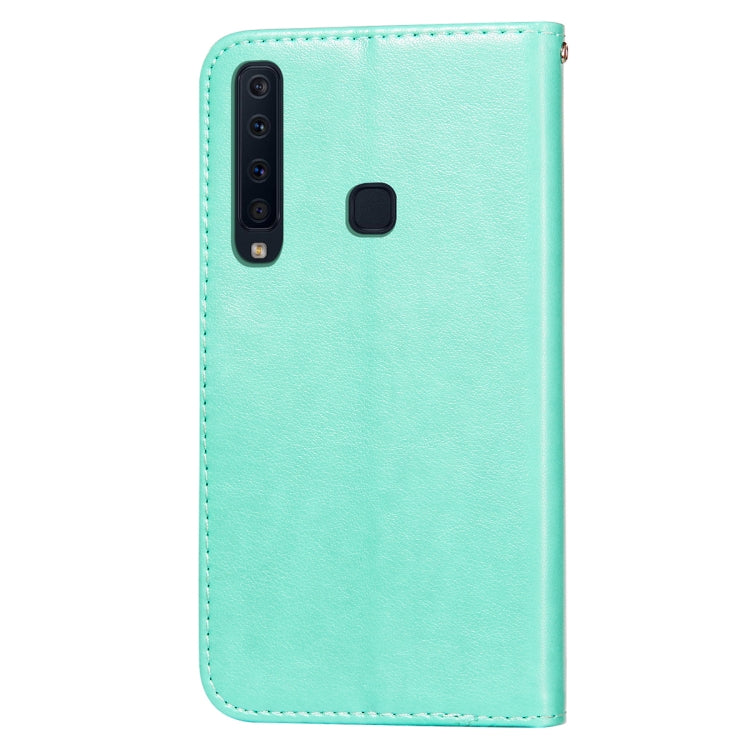 For Samsung Galaxy A9 (2018) Flower Vine Embossing Pattern Horizontal Flip Leather Case with Card Slot & Holder & Wallet & Lanyard