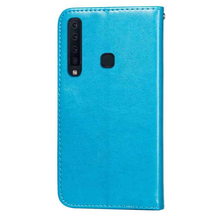 For Samsung Galaxy A9 (2018) Flower Vine Embossing Pattern Horizontal Flip Leather Case with Card Slot & Holder & Wallet & Lanyard