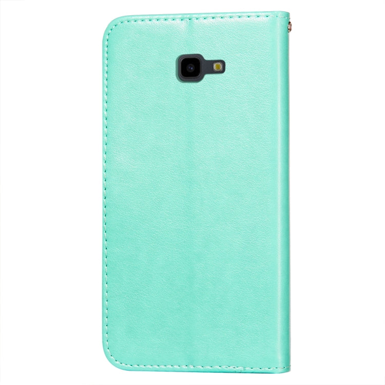 For Samsung Galaxy J4+ Flower Vine Embossing Pattern Horizontal Flip Leather Case with Card Slot & Holder & Wallet & Lanyard