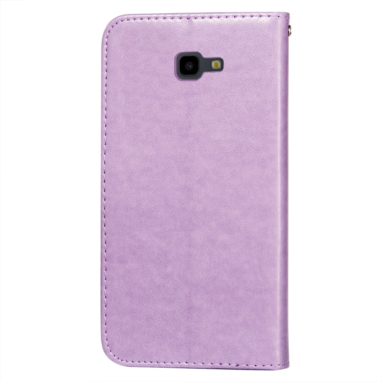 For Samsung Galaxy J4+ Flower Vine Embossing Pattern Horizontal Flip Leather Case with Card Slot & Holder & Wallet & Lanyard