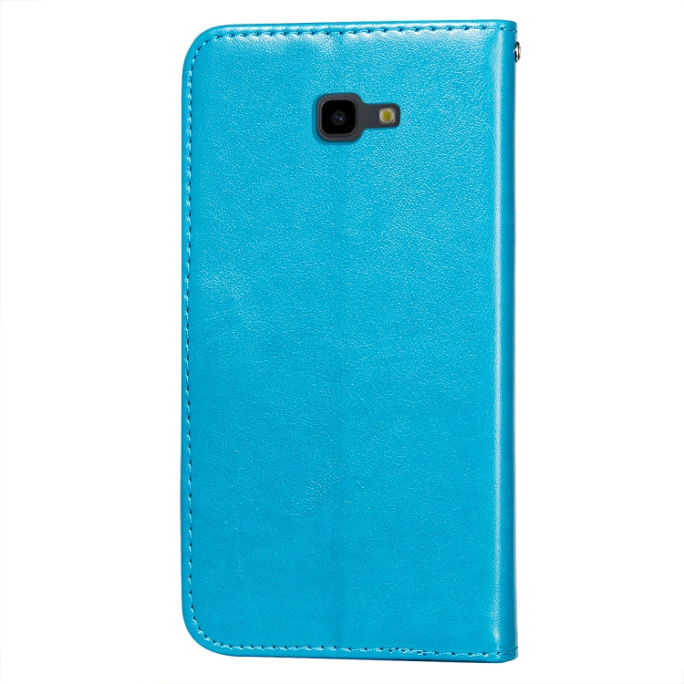 For Samsung Galaxy J4+ Flower Vine Embossing Pattern Horizontal Flip Leather Case with Card Slot & Holder & Wallet & Lanyard