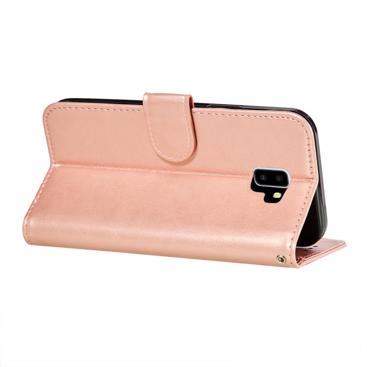 For Samsung Galaxy J6+ Flower Vine Embossing Pattern Horizontal Flip Leather Case with Card Slot & Holder & Wallet & Lanyard