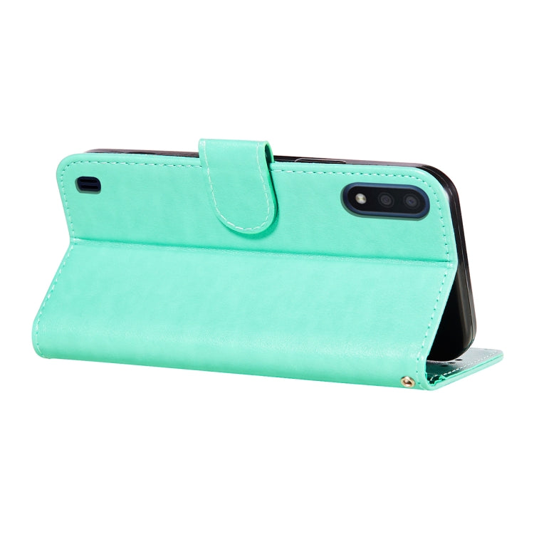 For Samsung Galaxy M01 Flower Vine Embossing Pattern Horizontal Flip Leather Case with Card Slot & Holder & Wallet & Lanyard