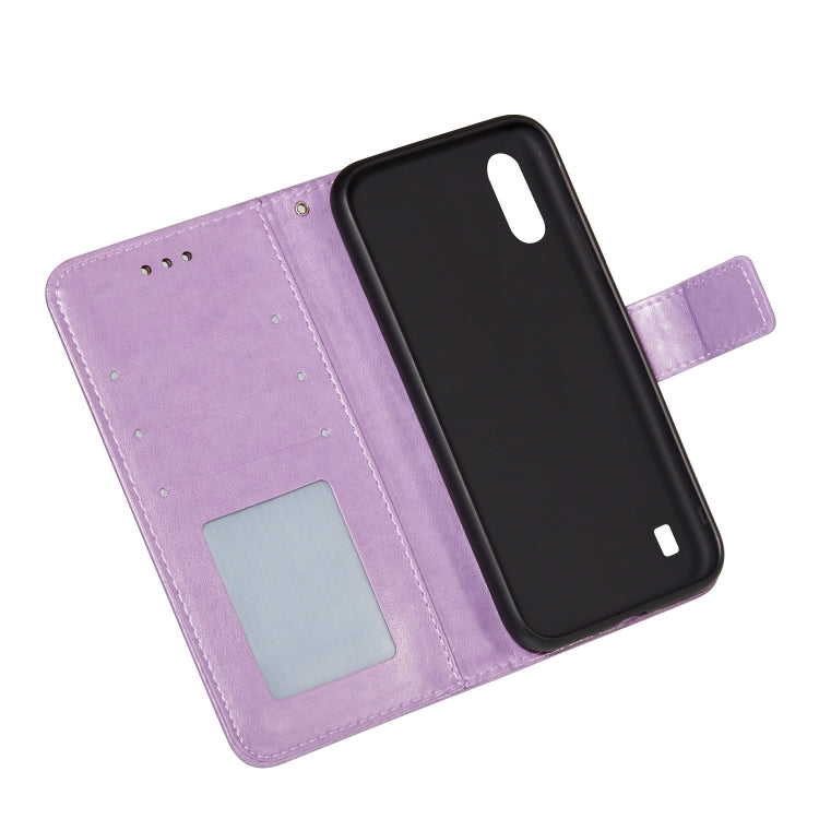 For Samsung Galaxy M01 Flower Vine Embossing Pattern Horizontal Flip Leather Case with Card Slot & Holder & Wallet & Lanyard